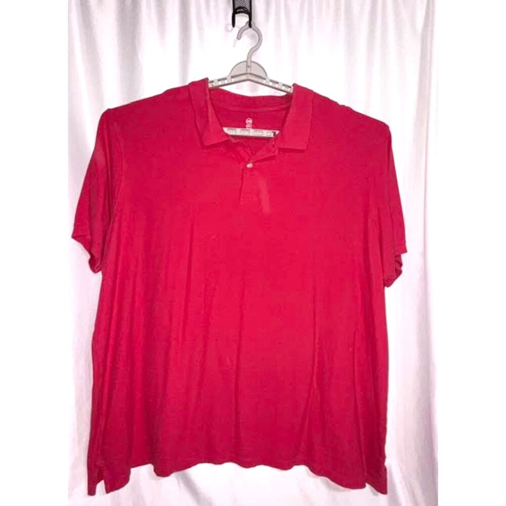 Men’s Big & Tall Fuchsia Polo Shirt Sz. 5XLT– Harbor Bay (HB) From DXL